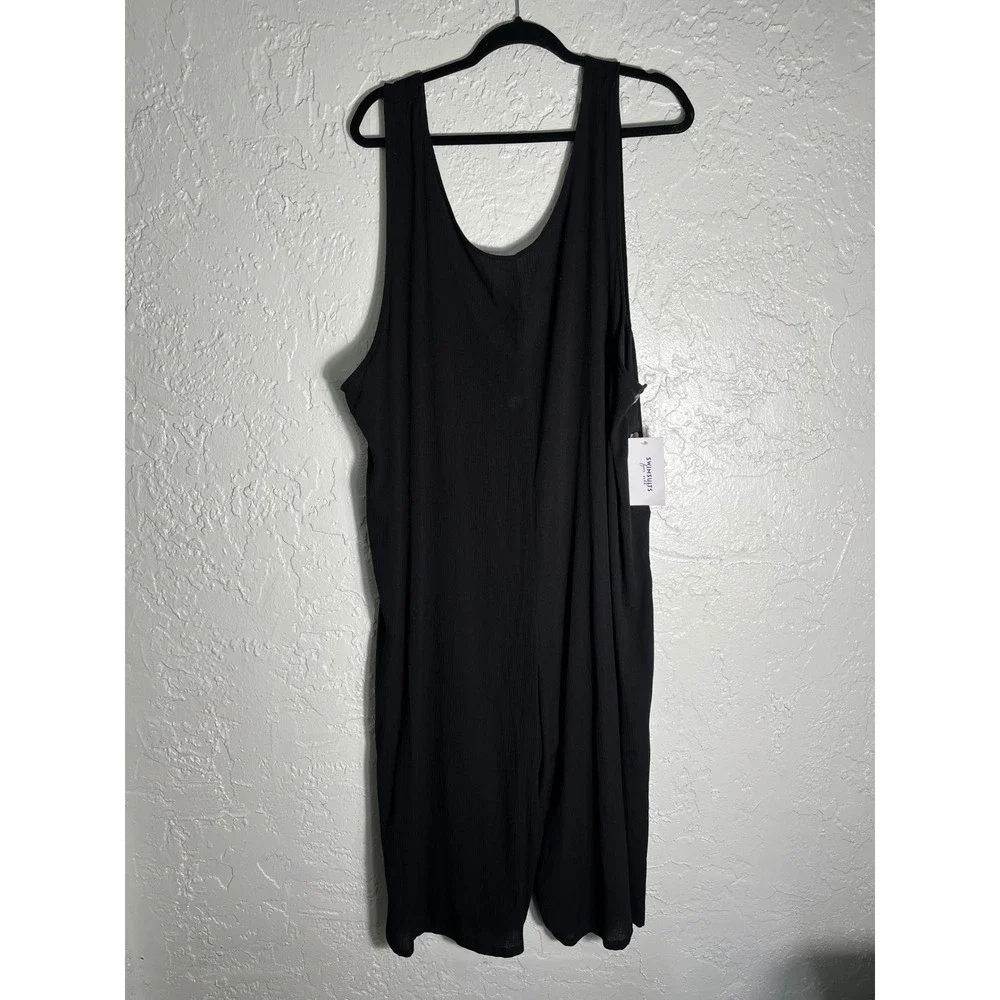 Swimsuits For All Jumpsuit Women 18 Black Wide Leg Sleeveless NWT Plus Size
